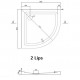 800x800mm Round Shower Tray Center/Corner Waste